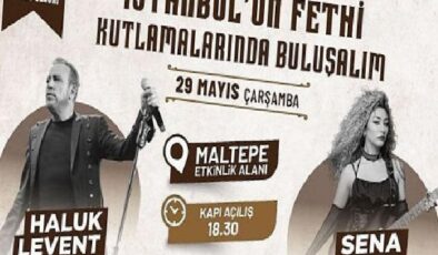 İstanbul’un Fethi’nin 571. yılını bu yıl da büyük bir coşkuyla Maltepe’de Haluk Levent konseriyle kutlanıyor