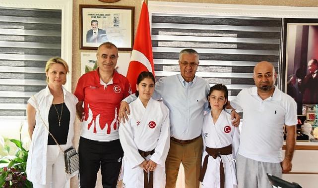 Milli karatecilerden Başkan Topaloğlu’na ziyaret