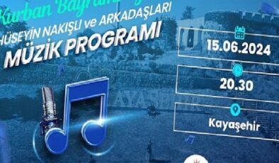 Nevşehir Belediyesi tarafından bu akşam düzenlenecek olan Bayram Konseri’nde Nevşehir’in sevilen sanatçılarından Hüseyin Nakışlı ve arkadaşları sahne alacak